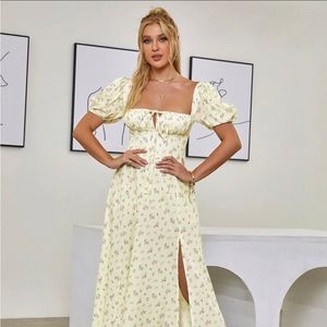 Sleeve High Slit Dress Brand New Never Worn! Breathable material Size Med-8/10